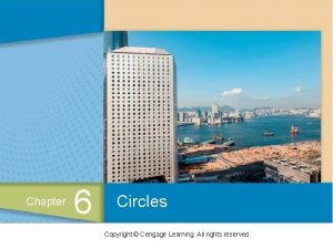 Chapter 6 Circles Copyright Cengage Learning All rights