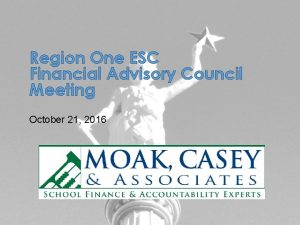 Region One ESC Financial Advisory Council Meeting October