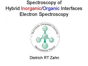 Spectroscopy of Hybrid InorganicOrganic Interfaces Electron Spectroscopy Dietrich