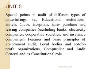 UNIT5 Special points in audit of different types