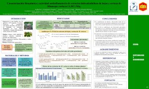 Caracterizacin fitoqumica y actividad antiinflamatoria de extractos hidroalcohlicos