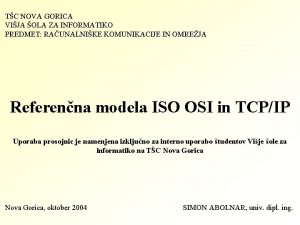 TC NOVA GORICA VIJA OLA ZA INFORMATIKO PREDMET