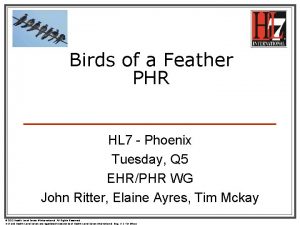 Birds of a Feather PHR HL 7 Phoenix
