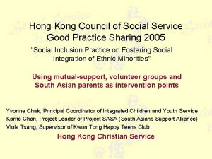 Hong Kong Council of Social Service Good Practice