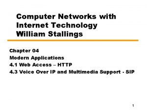 Computer Networks with Internet Technology William Stallings Chapter