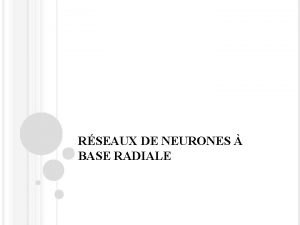 RSEAUX DE NEURONES BASE RADIALE INTRODUCTION Une fonction