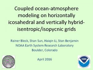 Coupled oceanatmosphere modeling on horizontally icosahedral and vertically