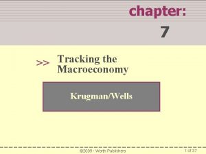 chapter 7 Tracking the Macroeconomy KrugmanWells 2009 Worth