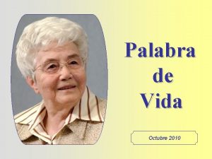 Palabra de Vida Octubre 2010 Amars a tu