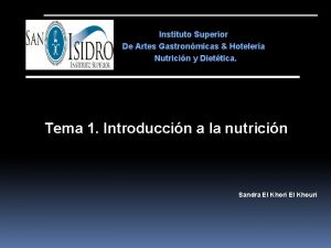 Instituto Superior De Artes Gastronmicas Hotelera Nutricin y