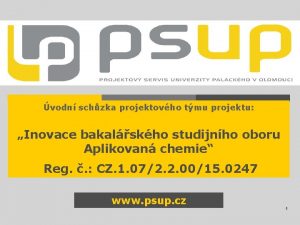 vodn schzka projektovho tmu projektu Inovace bakalskho studijnho