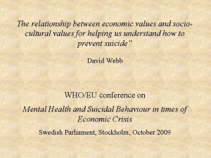 The relationship between economic values and sociocultural values