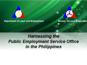 Department of Labor and Employment Bureau of Local