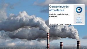 Contaminacin atmosfrica Control y seguimiento de emisiones TV