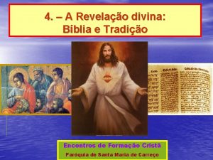 4 A Revelao divina Bblia e Tradio Encontros