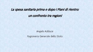 La spesa sanitaria prima e dopo i Piani