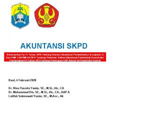 LOGO AKUNTANSI SKPD Berdasarkan Pp 71 Tahun 2010
