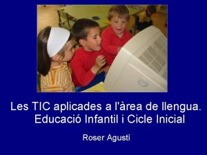 Les TIC aplicades a lrea de llengua Educaci