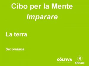 Cibo per la Mente Imparare La terra Secondaria