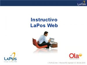 Instructivo La Pos Web ITUR02 rev I Revis