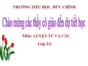 TRNG TIU HC C CHNH Mn LUYN T