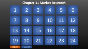 Chapter 11 Market Research 1 product orientated business