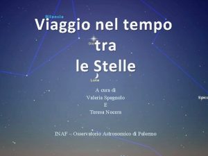 Viaggio nel tempo tra le Stelle A cura