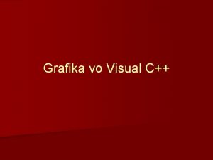 Grafika vo Visual C Namespace System Drawing Namespace