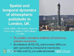 Spatial and temporal dynamics of atmospheric pollutants in