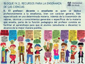 BLOQUE IV 2 RECURSOS PARA LA ENSEANZA DE