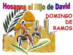 DOMINGO DE RAMOS Celebramos hoy el DOMINGO DE