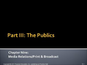 Part III The Publics Chapter Nine Media RelationsPrint