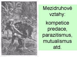 Mezidruhov vztahy kompetice predace parazitismus mutualismus atd And