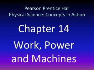 Pearson Prentice Hall Physical Science Concepts in Action