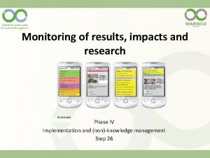 Monitoring of results impacts and research CEEM 2014