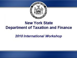 New York State Department of Taxation and Finance