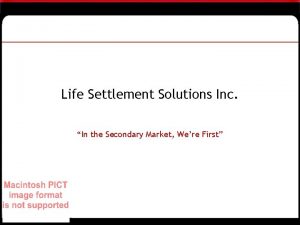 Life settlement solutions