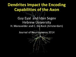 Dendrites Impact the Encoding Capabilities of the Axon
