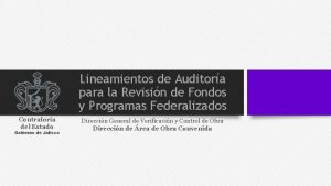 Lineamientos de Auditora para la Revisin de Fondos