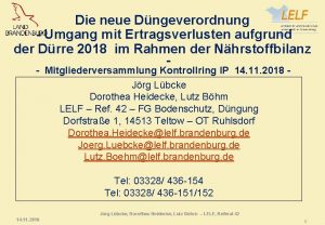 Die neue Dngeverordnung Umgang mit Ertragsverlusten aufgrund der