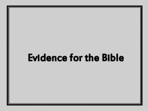 Evidence for the Bible The Holy Bible 1500
