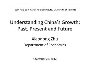 East Asia Seminar at Asian Institute University of