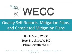 Quality SelfReports Mitigation Plans and Completed Mitigation Plans