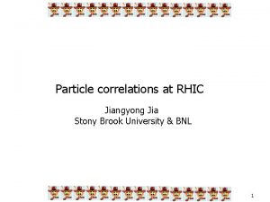 Particle correlations at RHIC Jiangyong Jia Stony Brook