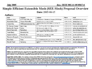 July 2005 doc IEEE 802 11 050567 r