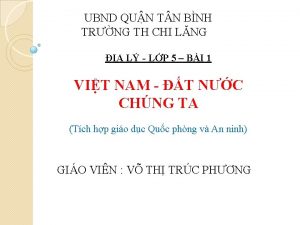 UBND QUN T N BNH TRNG TH CHI