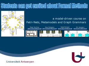 a modeldriven course on PetriNets Metamodels and Graph