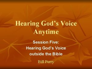 Hearing Gods Voice Anytime Session Five Hearing Gods