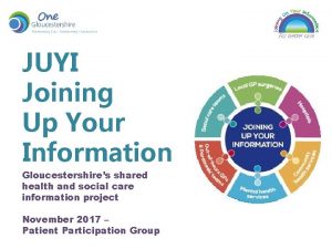 JUYI Joining Up Your Information Gloucestershires shared health
