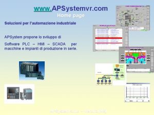 www APSystemvr com Home page Soluzioni per lautomazione